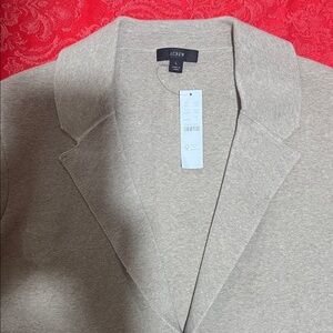 J.Crew Camille Shrunken Sweater Light Tan Blazer Size L